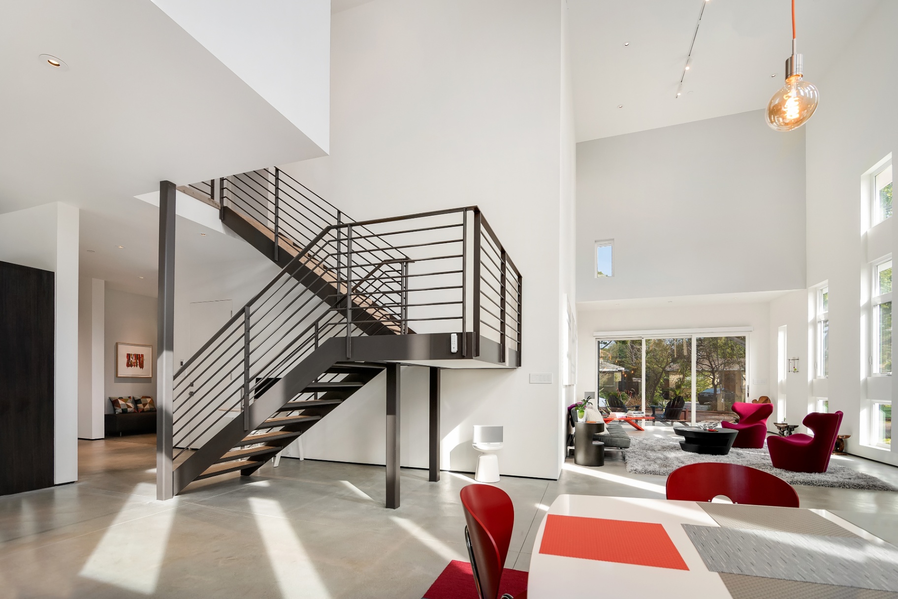 Motor stairs and living area