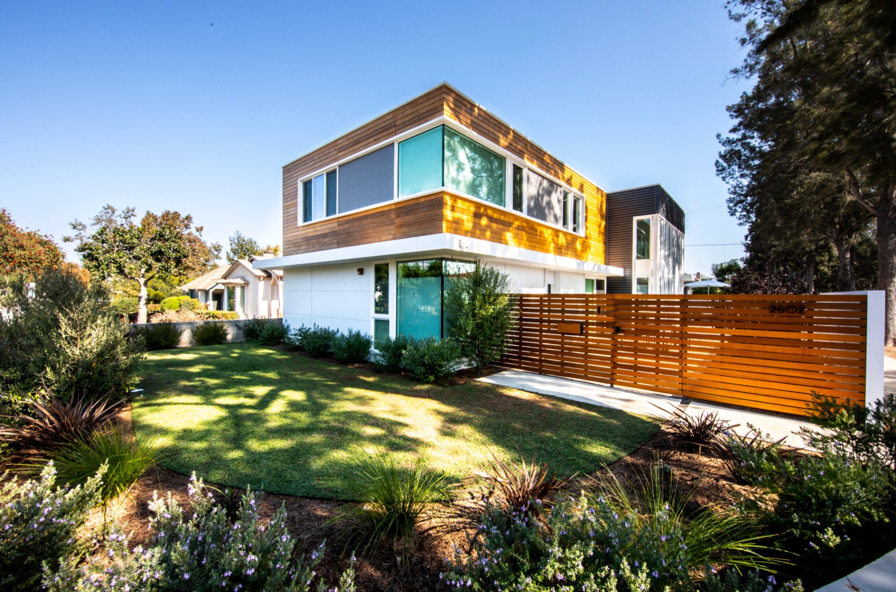 Pearl corner view and lawn
